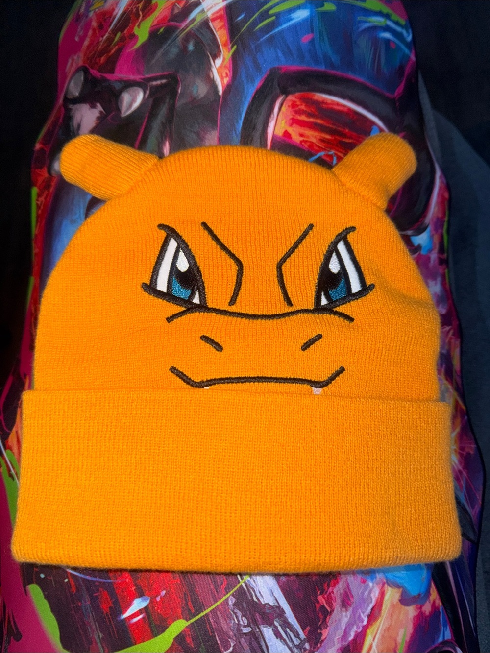 Orange Charizard beanie